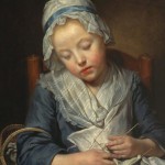 Jean Baptiste Greuze Young Knitter Asleep 1759