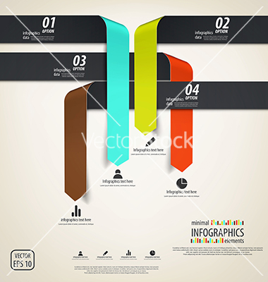 Minimal infographics design. Vector