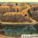 油絵・ローヌ川の早春1911