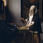 1665 Woman Holding a Balance oil on canvas 42 x 35.5 cm