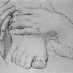 graphic 5 Study of Hands and Feet for “The Golden Age,” (1862), graphite on paper